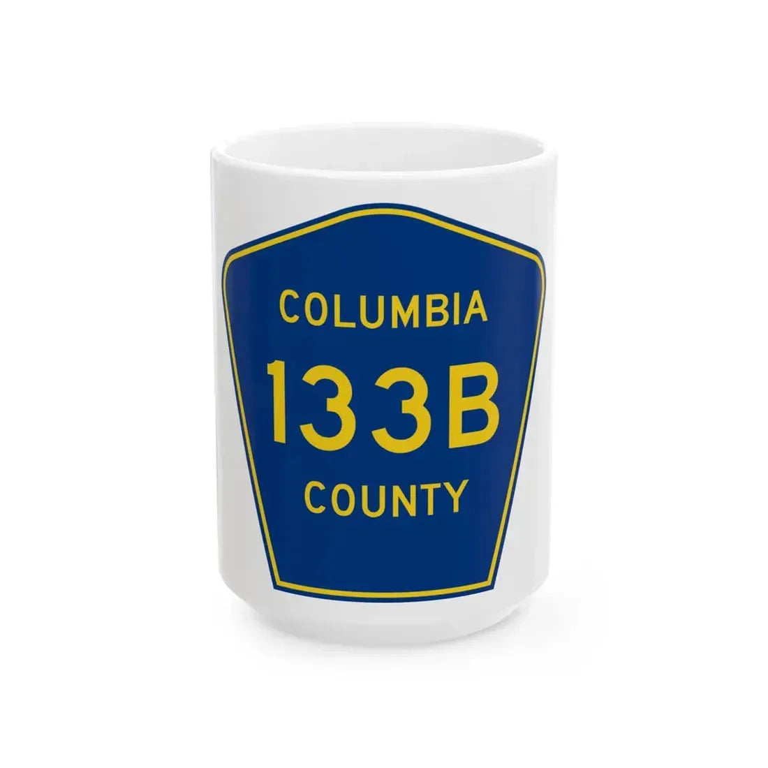 Columbia County 133B (Florida) (Road Sign) White Coffee Mug 15oz - Go Mug Yourself
