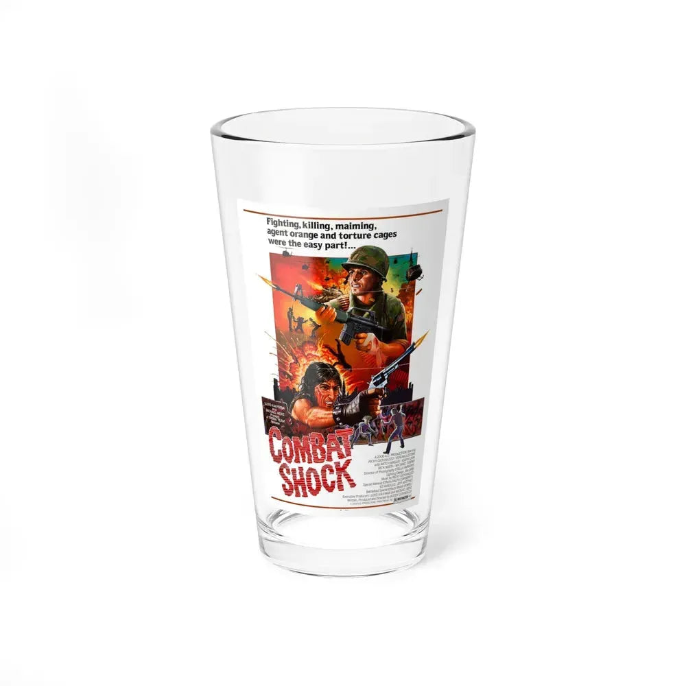 COMBAT SHOCK 1984 Movie Poster - Pint Glass 16oz 16oz - Go Mug Yourself