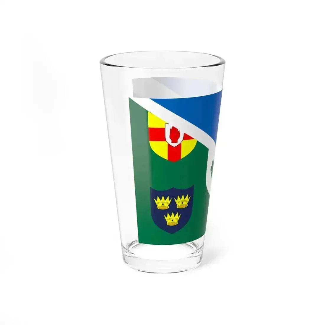 Combined flag of Scotland and Ireland rugby (Ireland) Pint Glass 16oz - Go Mug Yourself