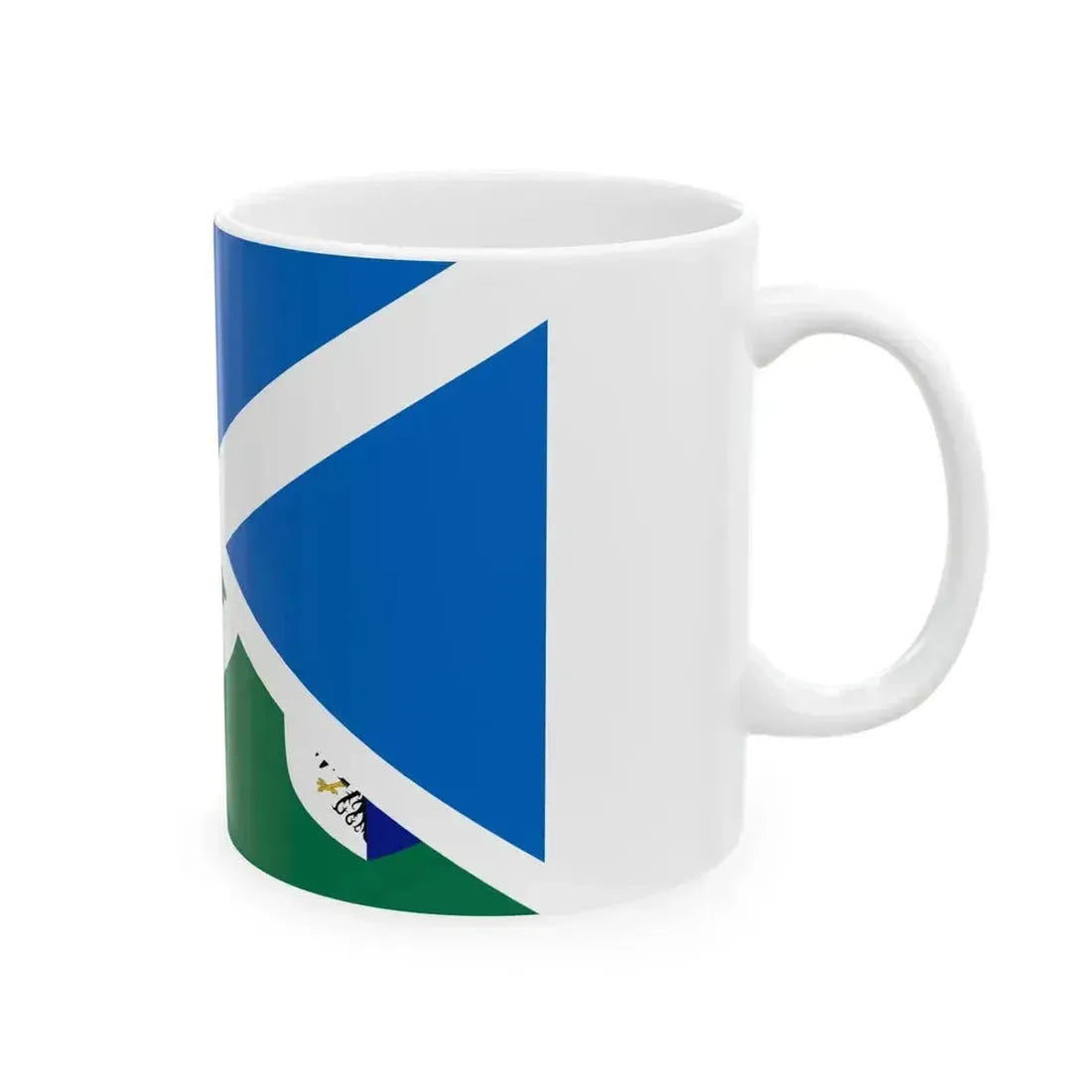 Combined flag of Scotland and Ireland rugby (Ireland) White Coffee Mug - Go Mug Yourself