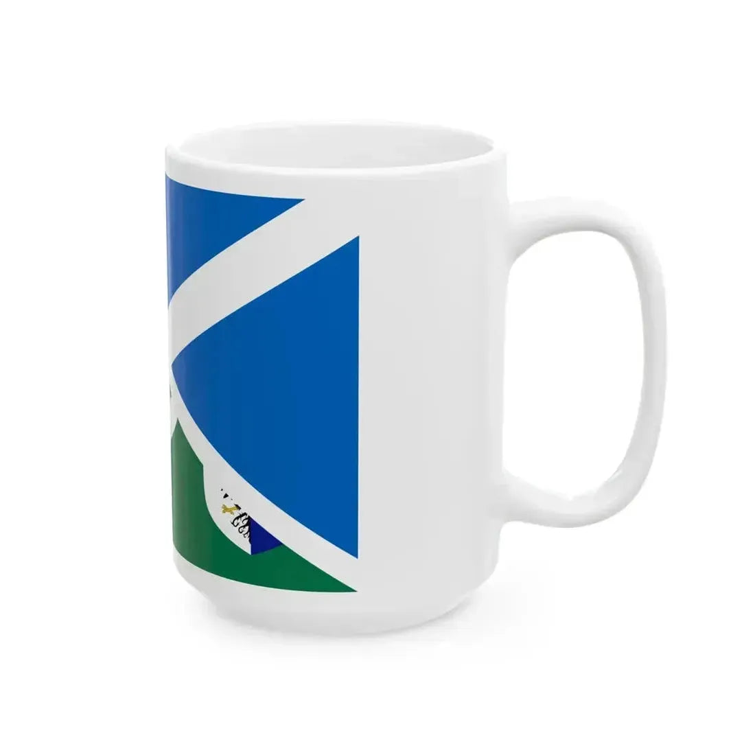 Combined flag of Scotland and Ireland rugby (Ireland) White Coffee Mug - Go Mug Yourself