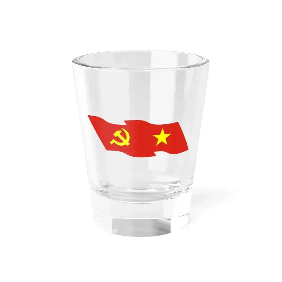 Combined flags of Communist Party of Vietnam and Vietnam (Vietnam) Shot Glass 1.5oz 1.5oz - Go Mug Yourself