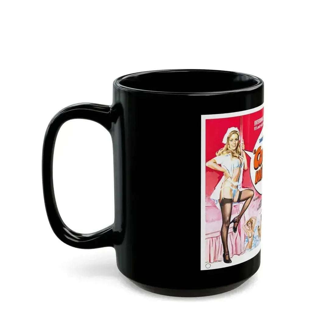 COME PLAY WITH ME 1977 Movie Poster - Black Coffee Mug - Go Mug Yourself