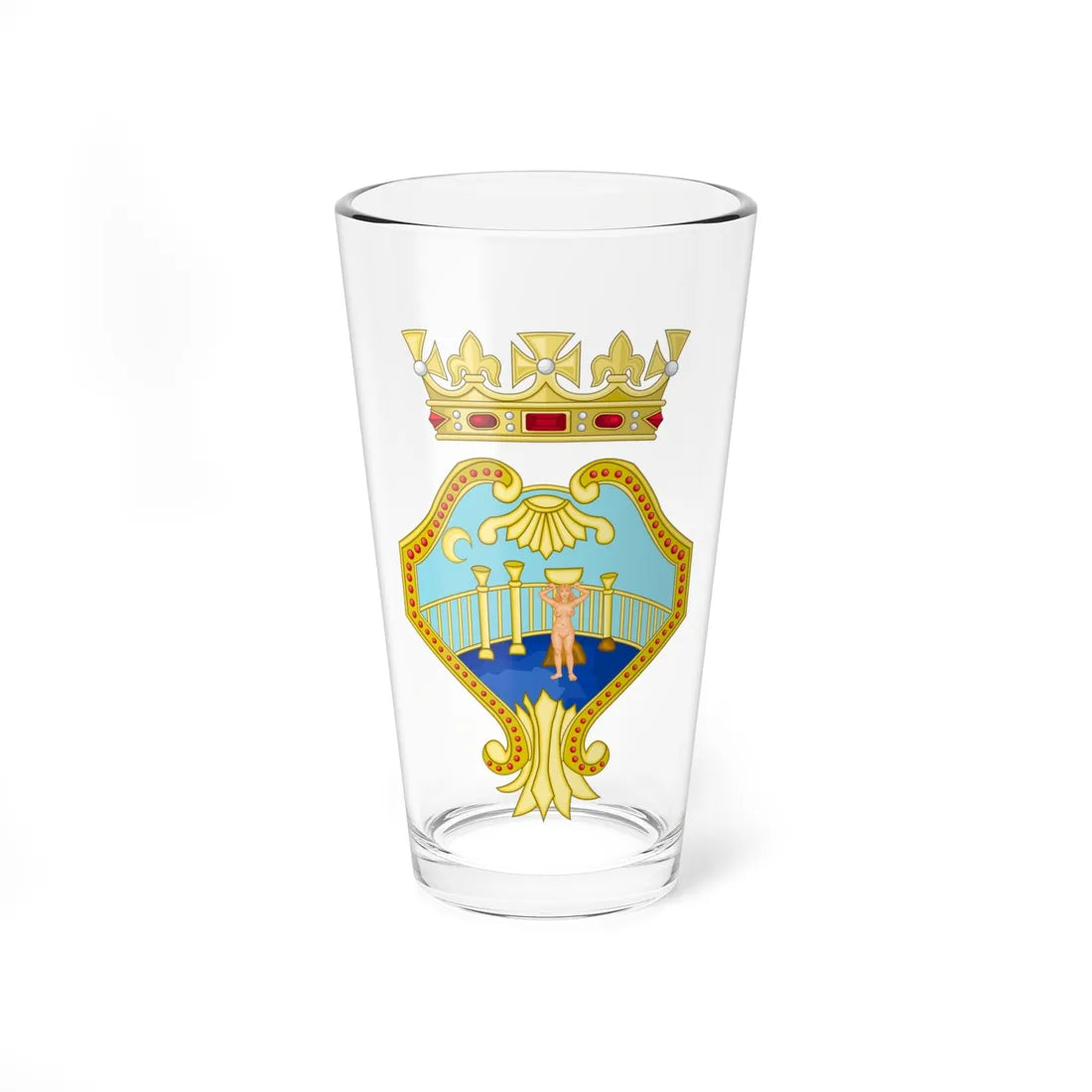Comiso-Stemma (Italy) (Coat of Arms) Pint Glass 16oz 16oz - Go Mug Yourself