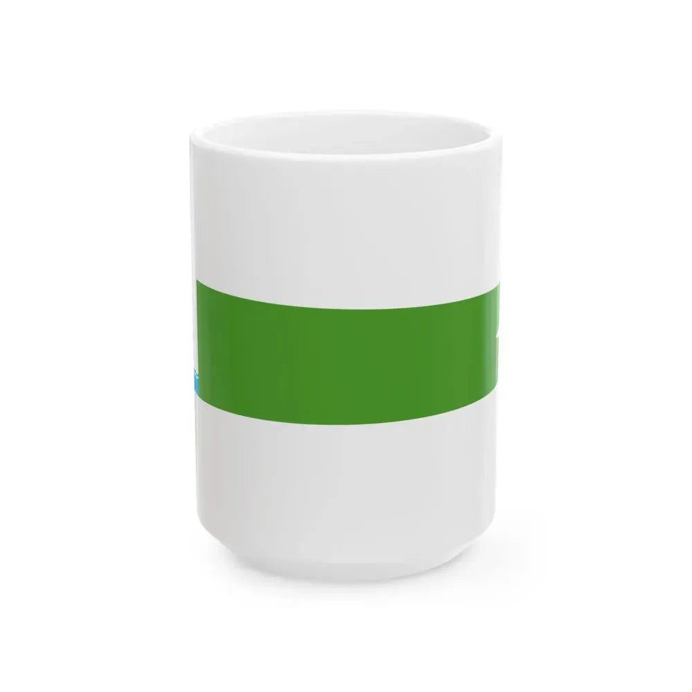Command Pennant of the Azerbaijan Border patrol vessels (Azerbaijan) White Coffee Mug 15oz - Go Mug Yourself