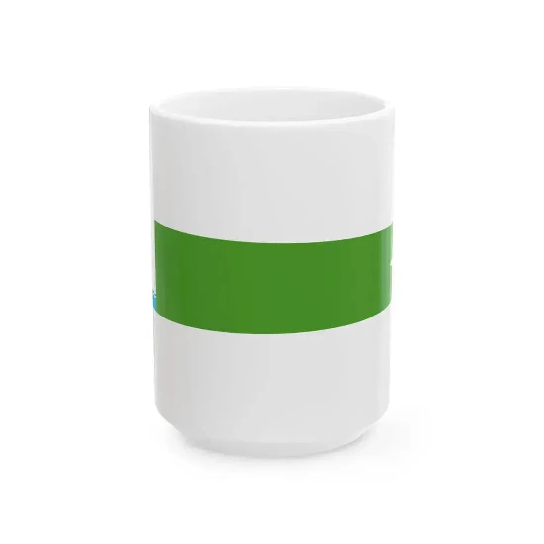 Command Pennant of the Azerbaijan Border patrol vessels (Azerbaijan) White Coffee Mug 15oz - Go Mug Yourself