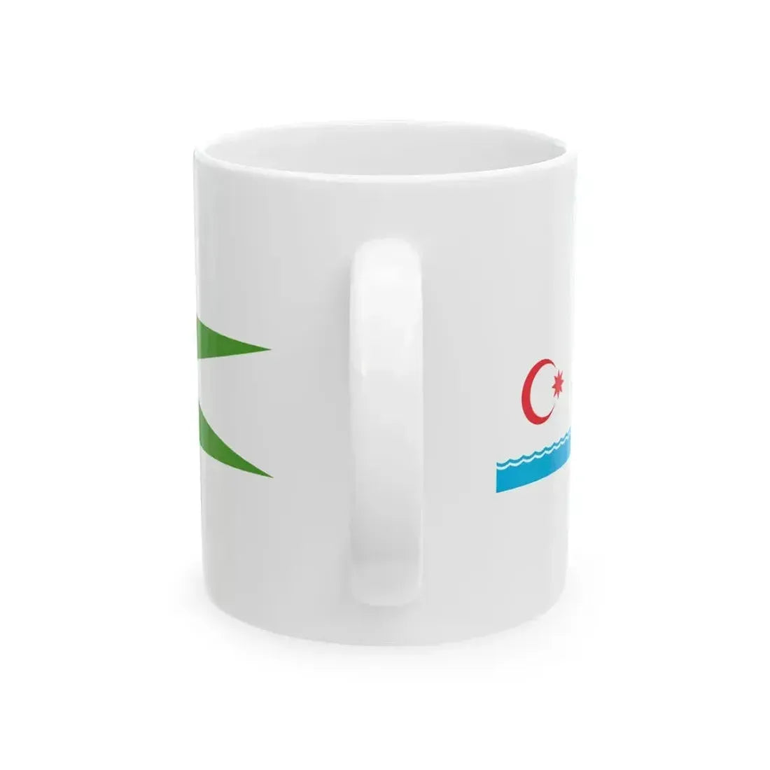 Command Pennant of the Azerbaijan Border patrol vessels (Azerbaijan) White Coffee Mug - Go Mug Yourself