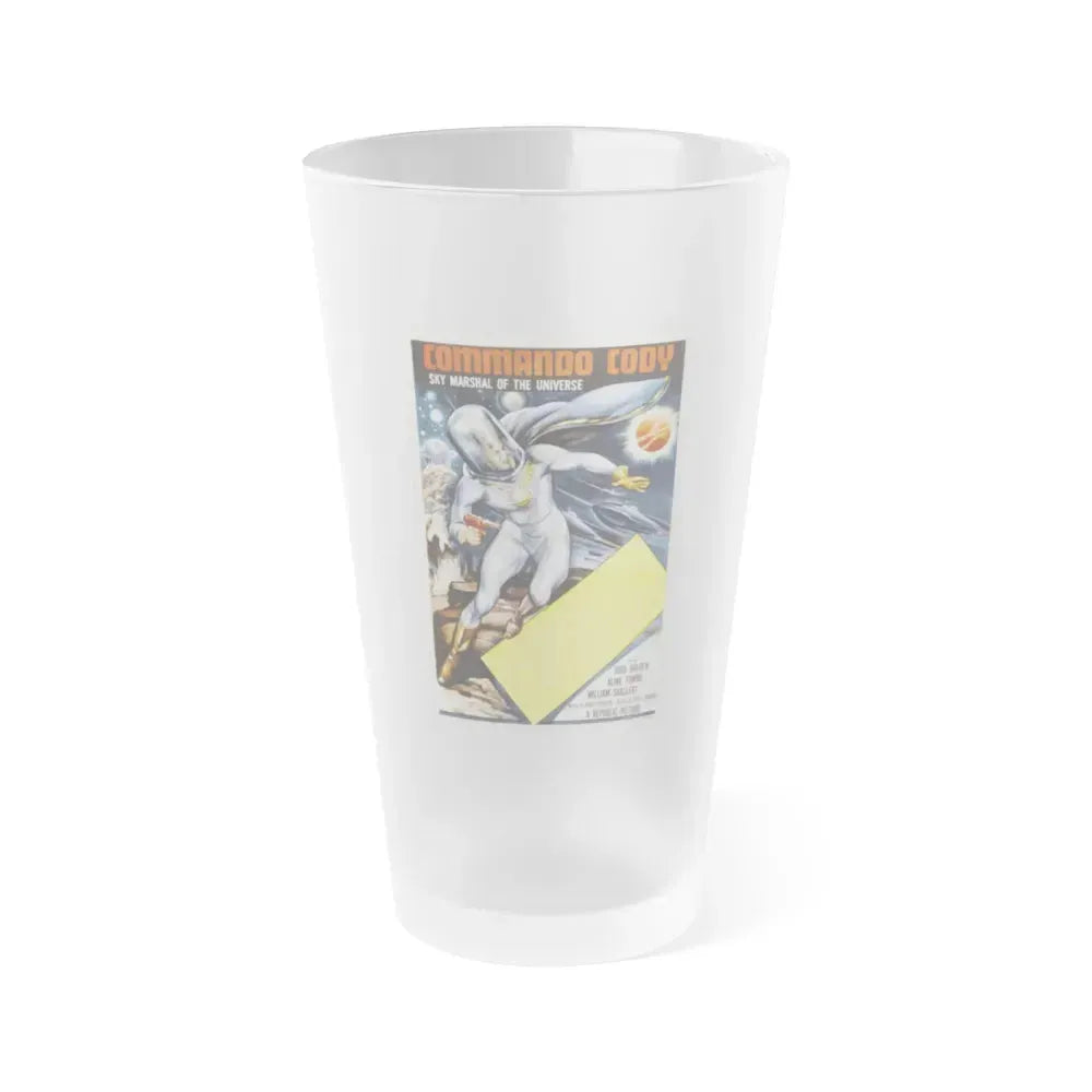 COMMANDER CODY SKY MARSHAL OF THE UNIVERSE 1955 Movie Poster - Frosted Pint Glass 16oz 16oz Frosted - Go Mug Yourself