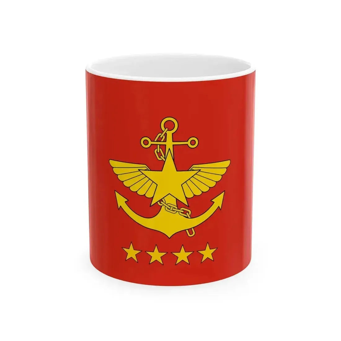 Commander in Chief Army flag of Myanmar (Myanmar) White Coffee Mug 11oz - Go Mug Yourself