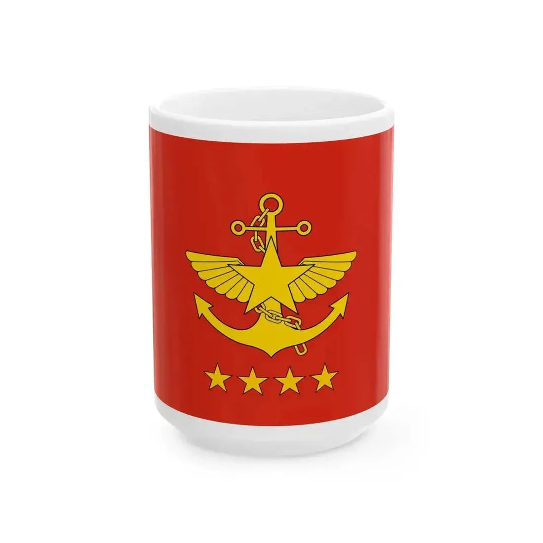 Commander in Chief Army flag of Myanmar (Myanmar) White Coffee Mug 15oz - Go Mug Yourself