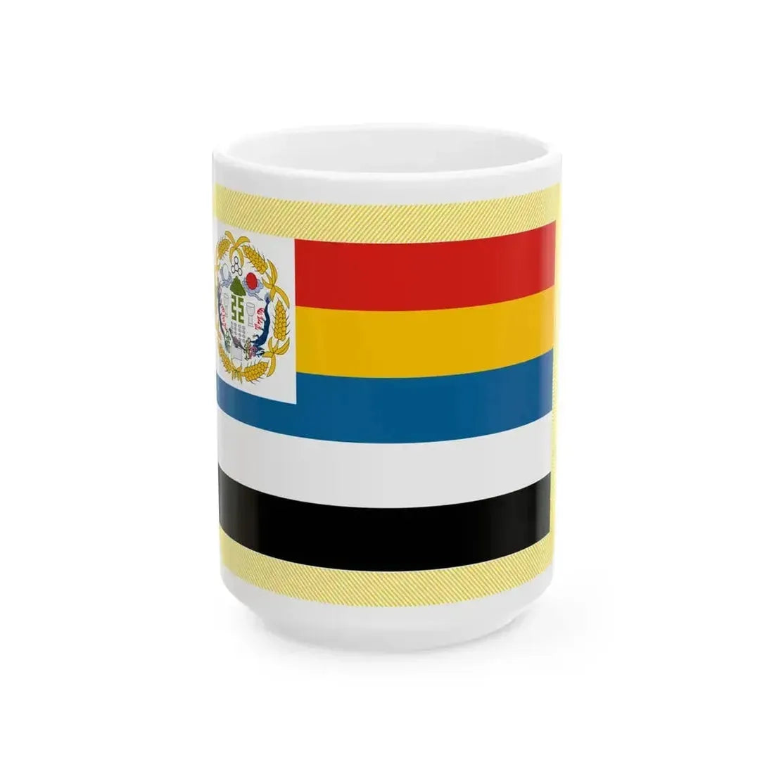 Commander-in-Chief Flag of the Republic of China Beiyang Government (China) White Coffee Mug 15oz - Go Mug Yourself