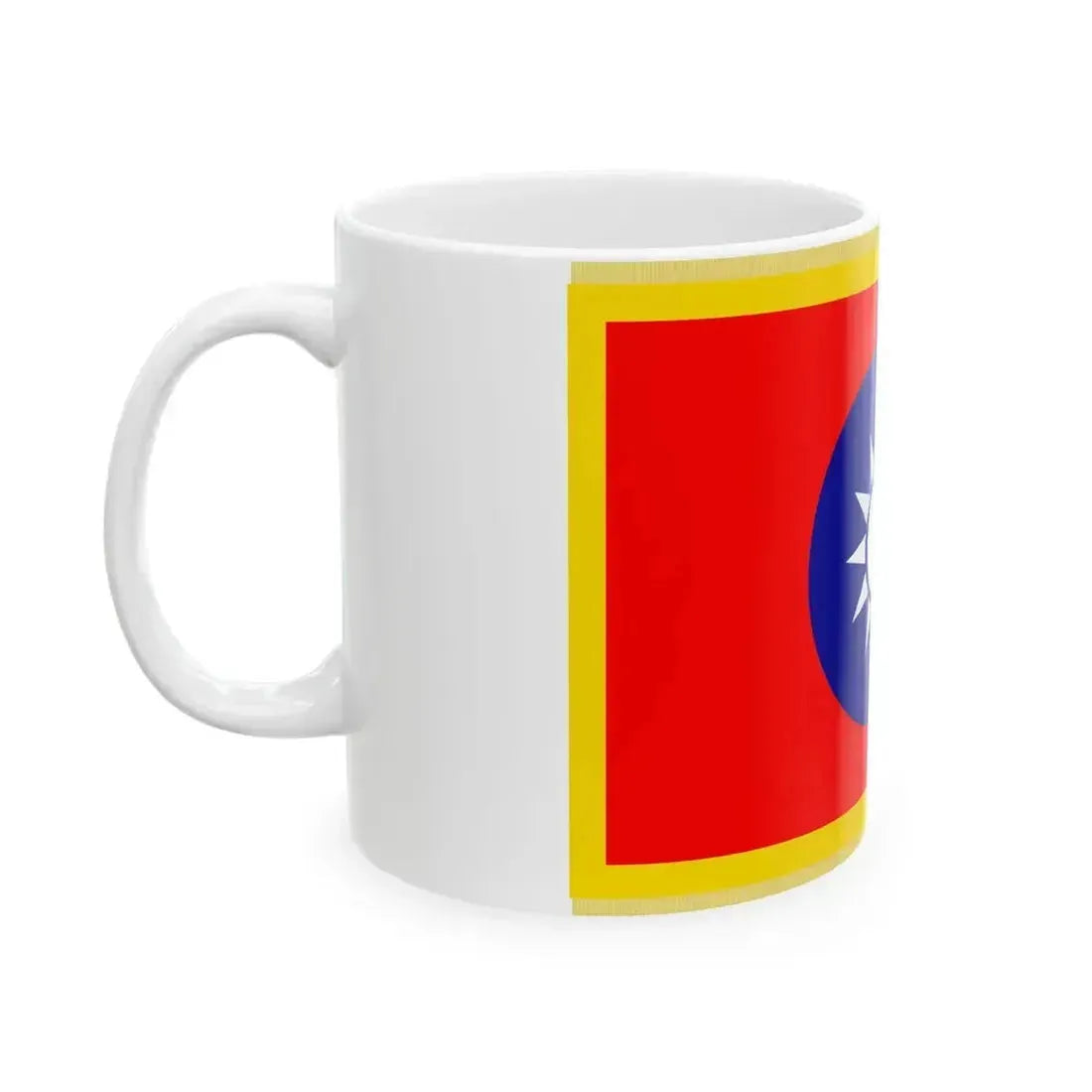Commander-in-Chief Flag of the Republic of China fringed (China) White Coffee Mug - Go Mug Yourself