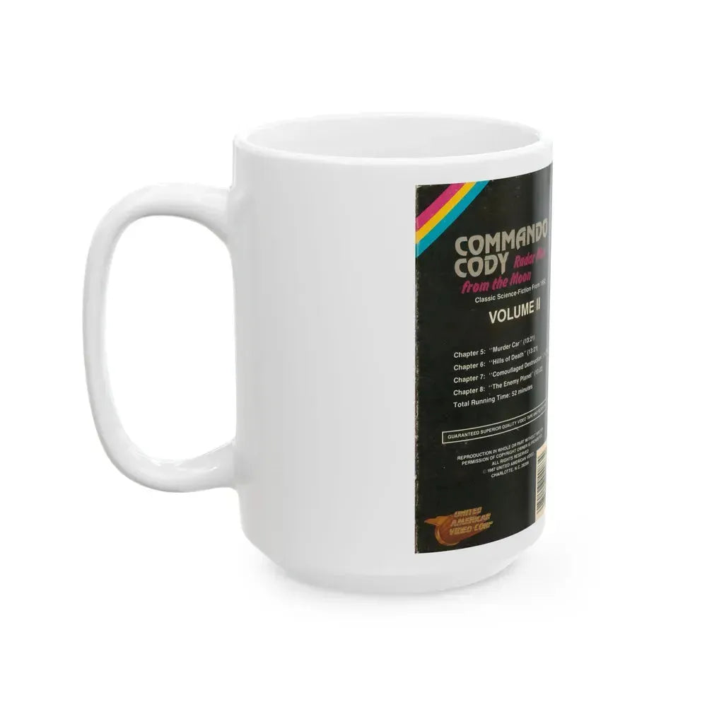 COMMANDO CODY RADAR MEN FROM THE MOON VOLUME 2 (VHS COVER) - White Coffee Mug - Go Mug Yourself