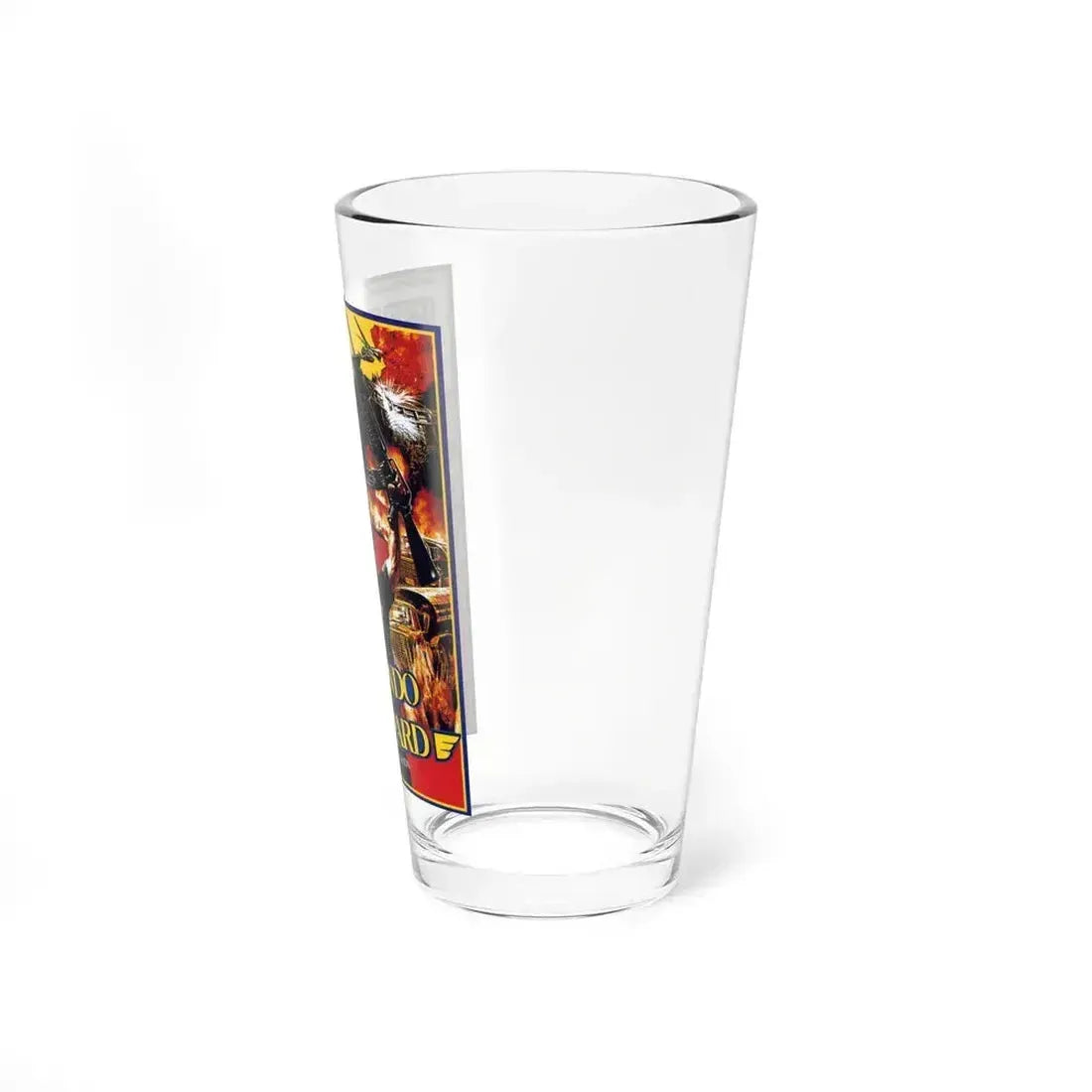 COMMANDO LEOPARD 1985 Movie Poster - Pint Glass 16oz - Go Mug Yourself