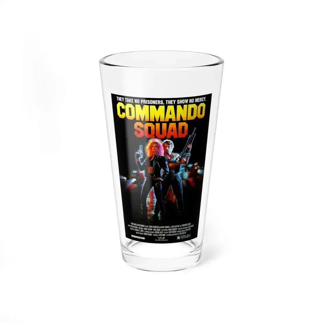 COMMANDO SQUAD 1987 Movie Poster - Pint Glass 16oz 16oz - Go Mug Yourself
