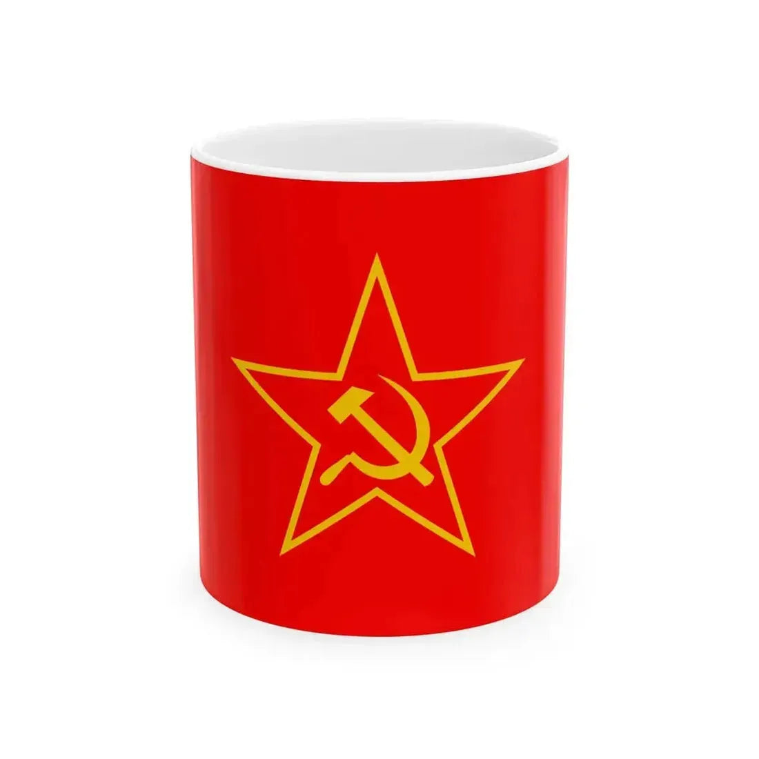 Communist Party of Burma flag 1970 (Myanmar) White Coffee Mug 11oz - Go Mug Yourself