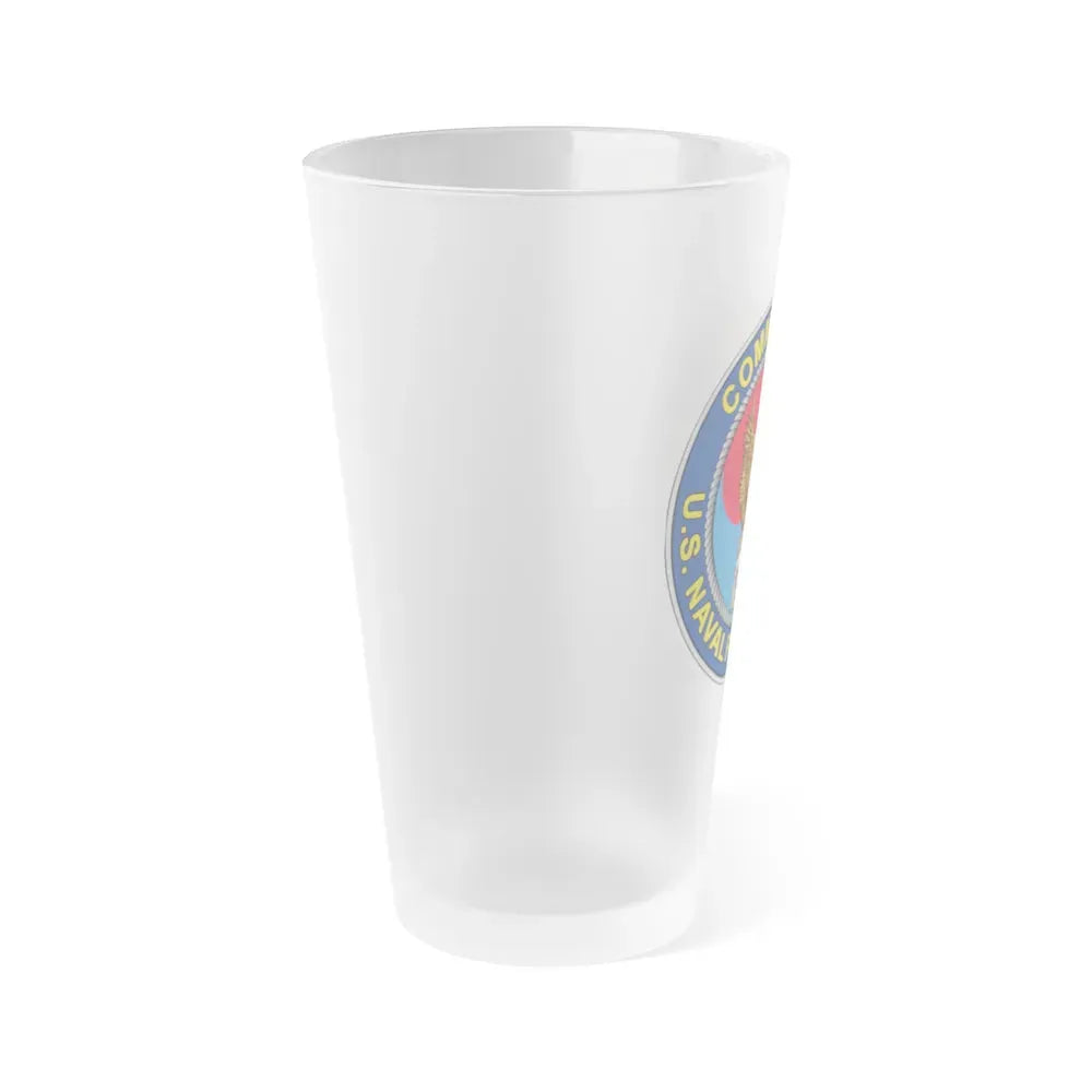 COMNAVFOR Korea Commander Naval Forces Korea (U.S. Navy) Frosted Pint Glass 16oz - Go Mug Yourself