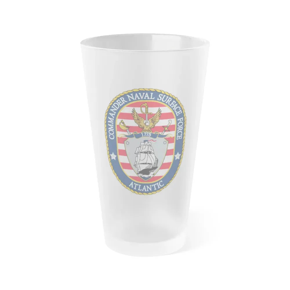 COMNAVSURFLANT N44 Commander Naval Surface Force Atlantic (U.S. Navy) Frosted Pint Glass 16oz Default Title - Go Mug Yourself
