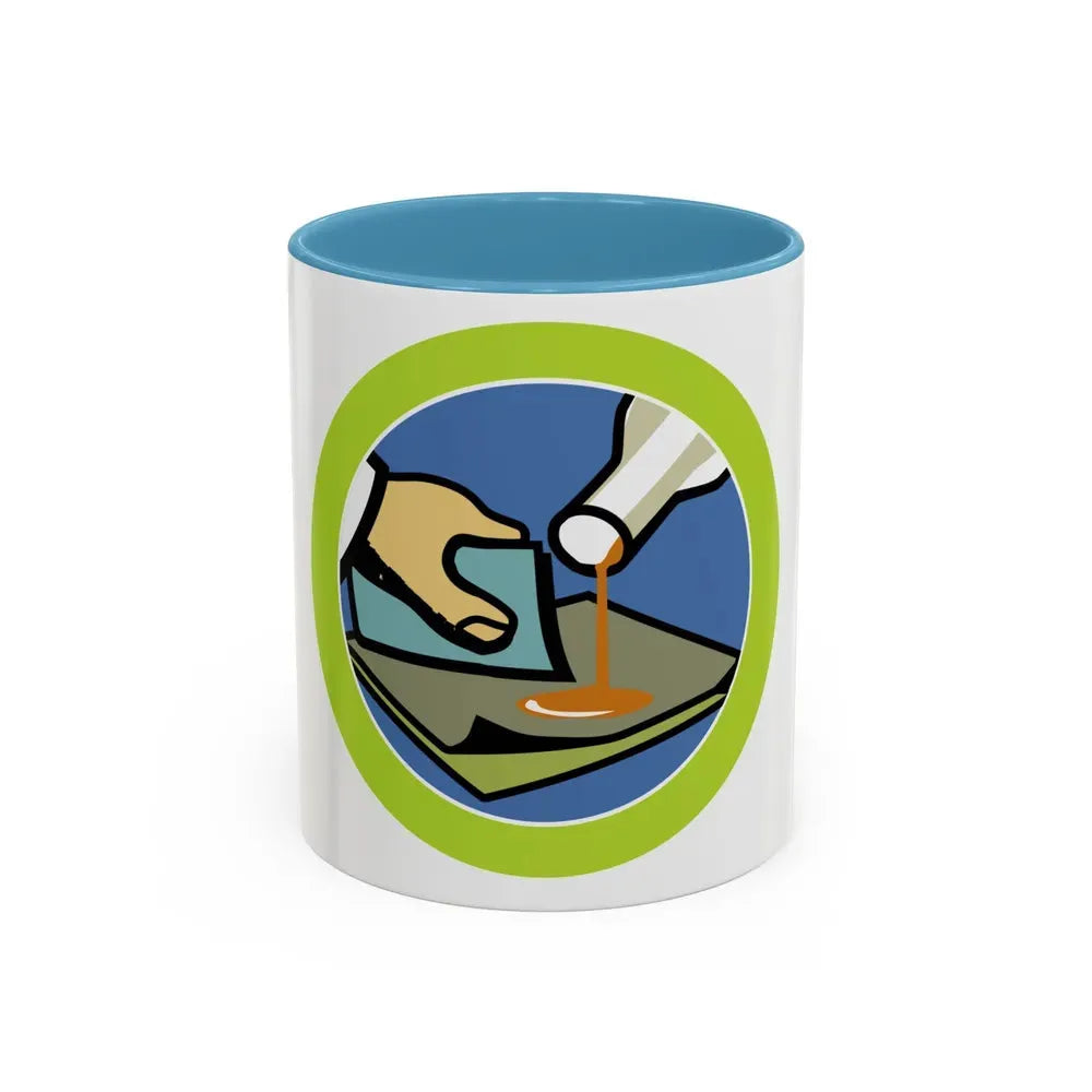 Composite Materials (Boy Scout Merit Badge) Accent Coffee Mug 11oz Light Blue - Go Mug Yourself