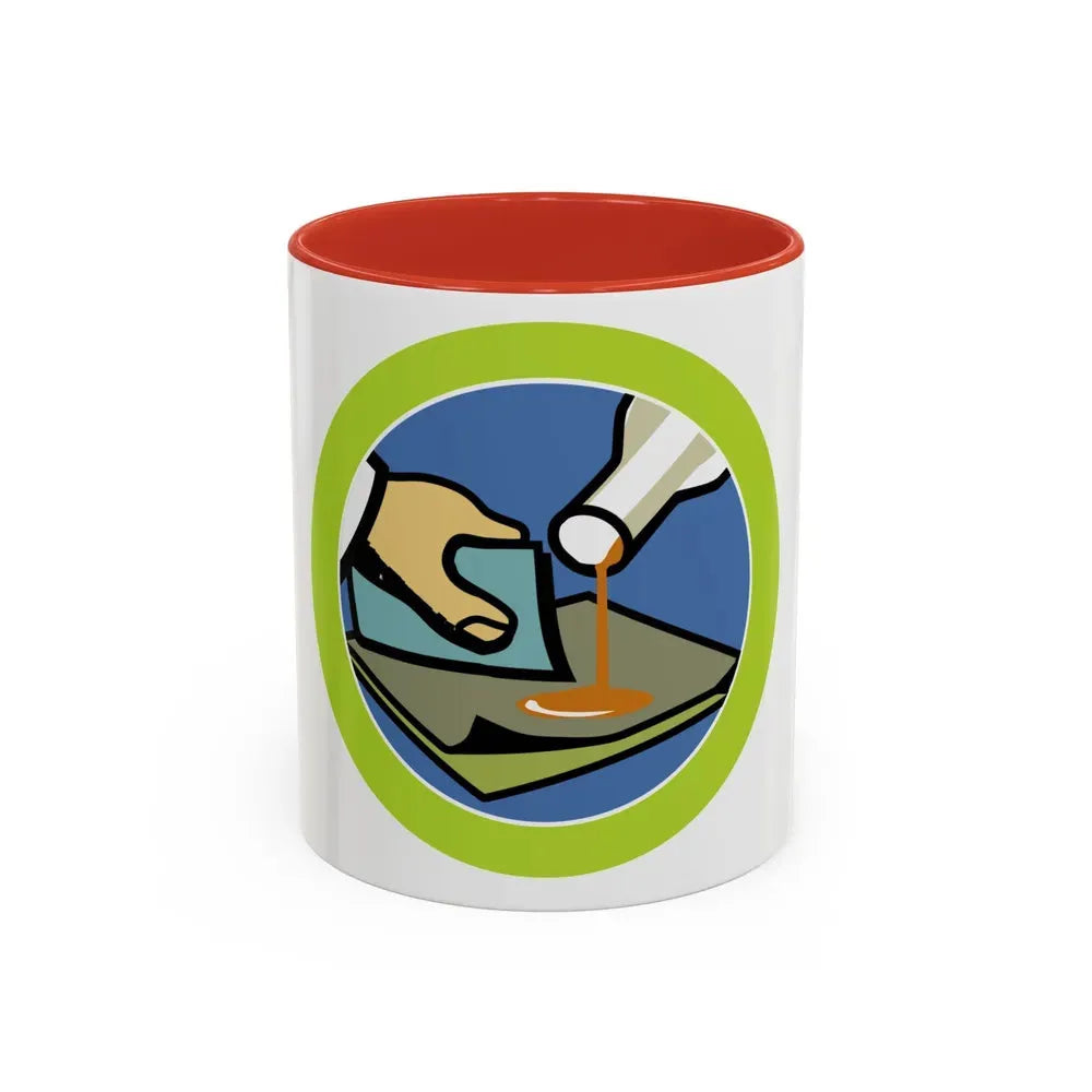 Composite Materials (Boy Scout Merit Badge) Accent Coffee Mug 11oz Red - Go Mug Yourself