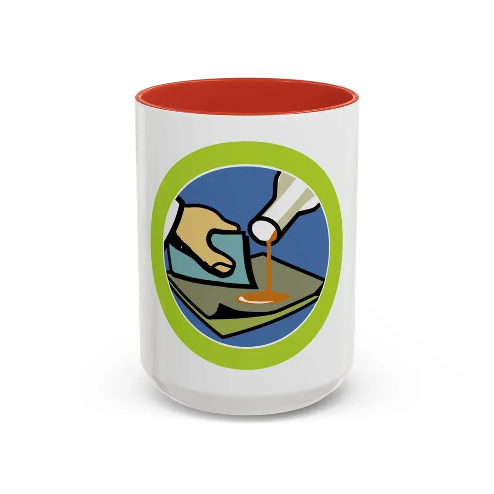 Composite Materials (Boy Scout Merit Badge) Accent Coffee Mug 15oz Red - Go Mug Yourself