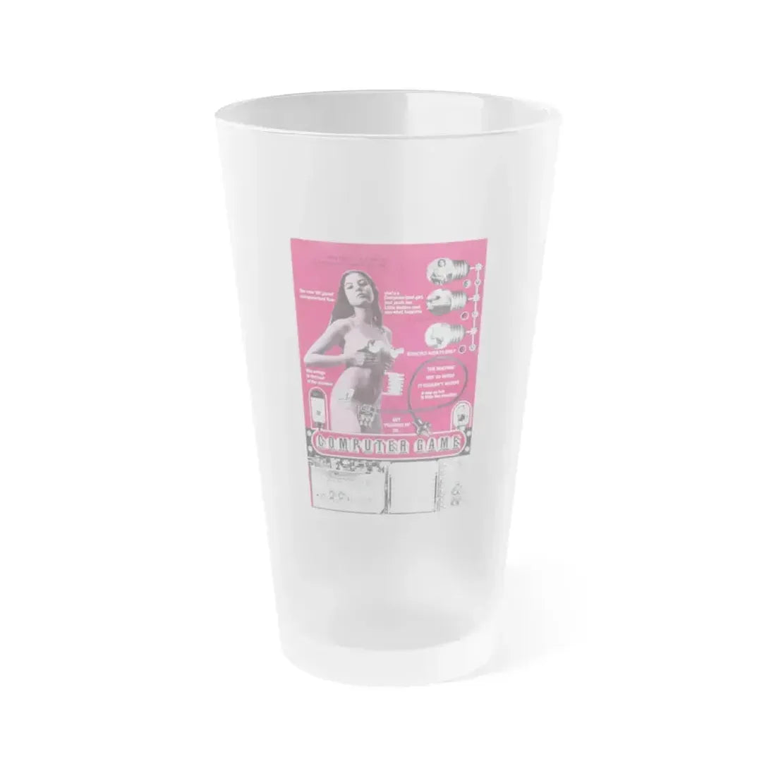 COMPUTER GAME 1973 Movie Poster - Frosted Pint Glass 16oz 16oz Frosted - Go Mug Yourself