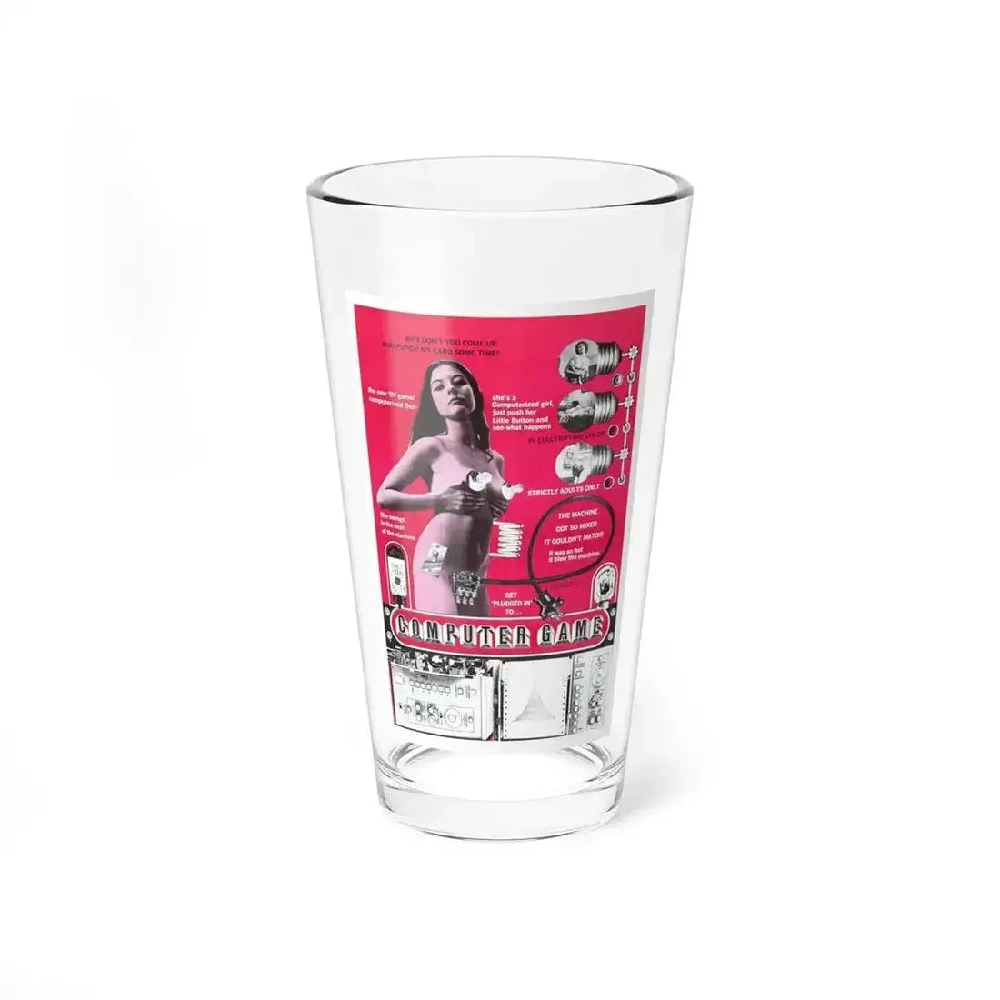 COMPUTER GAME 1973 Movie Poster - Pint Glass 16oz 16oz - Go Mug Yourself