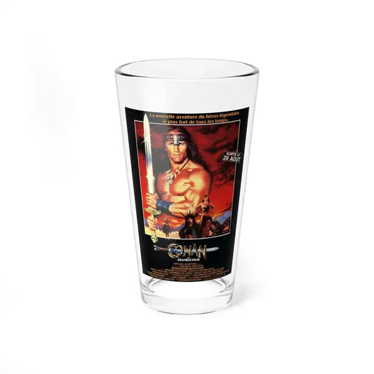 CONAN THE DESTROYER 1984 Movie Poster - Pint Glass 16oz 16oz - Go Mug Yourself