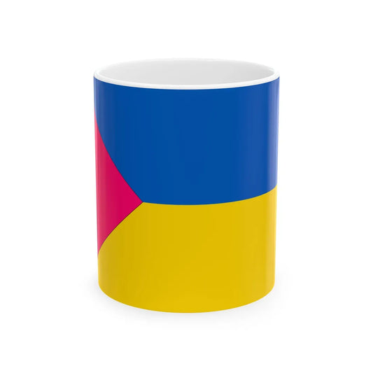 Conceptual Flag of Raspberry Ukraine (Ukraine) White Coffee Mug 11oz - Go Mug Yourself
