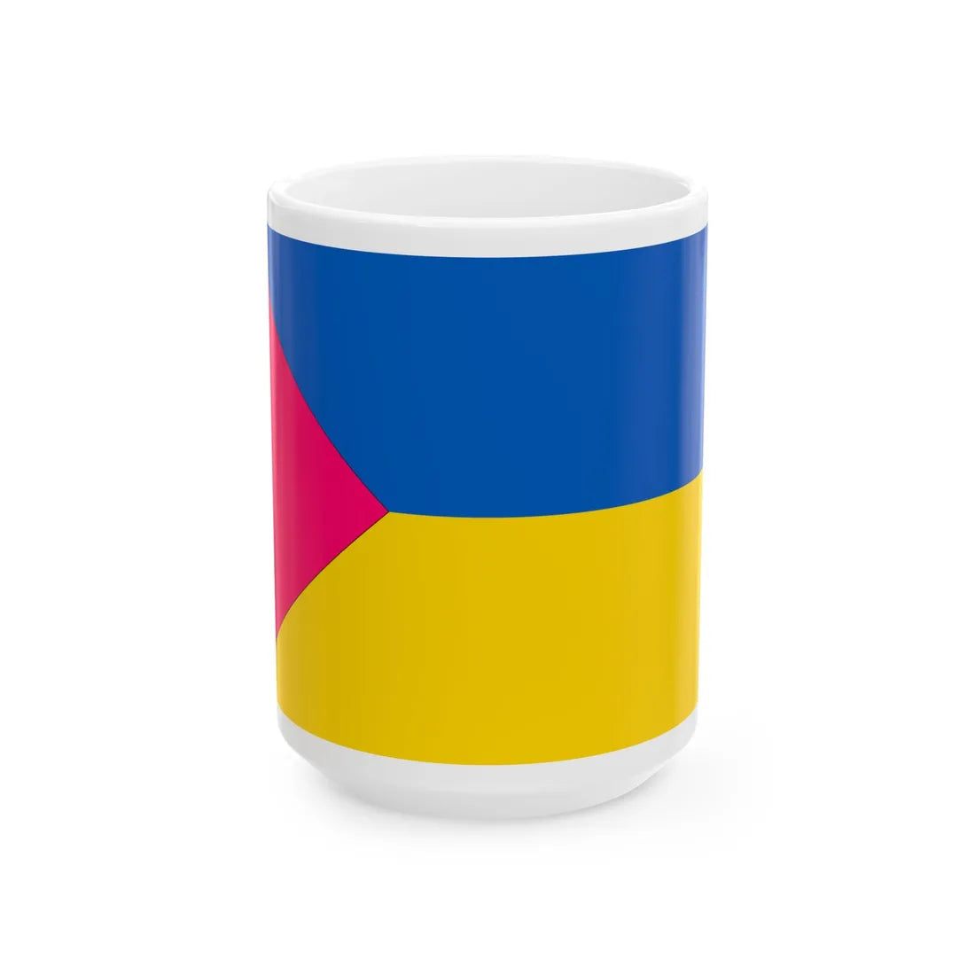 Conceptual Flag of Raspberry Ukraine (Ukraine) White Coffee Mug 15oz - Go Mug Yourself