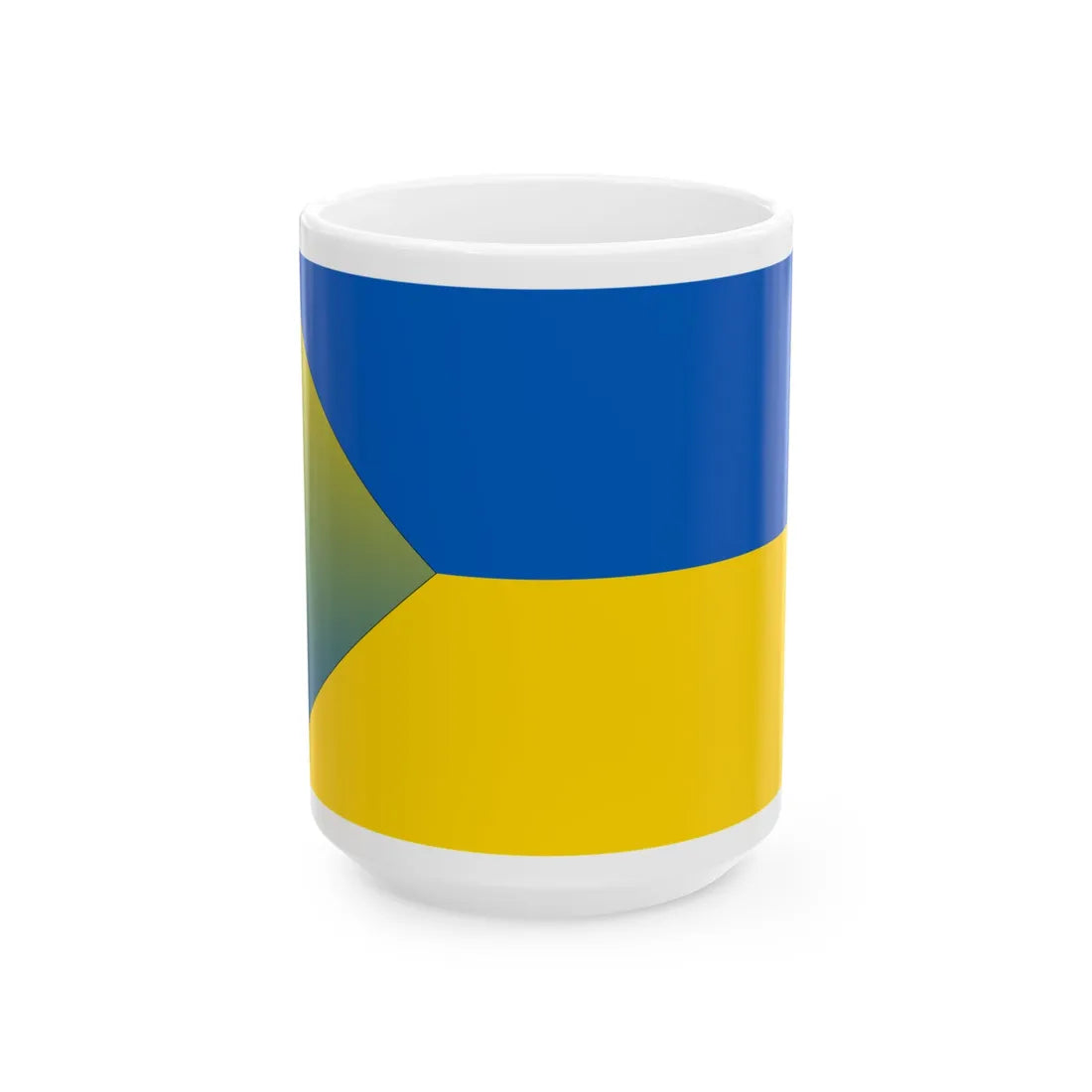Conceptual flag of Yellow Ukraine (Ukraine) White Coffee Mug 15oz - Go Mug Yourself