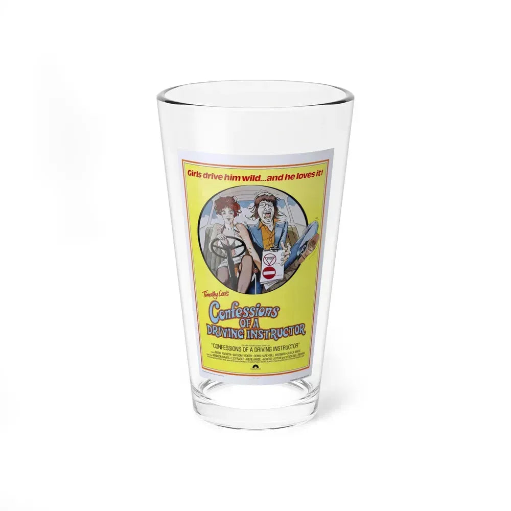 CONFESSIONS OF A DRIVING INSTRUCTOR 1976 Movie Poster - Pint Glass 16oz 16oz - Go Mug Yourself