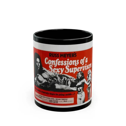 CONFESSIONS OF A SEXY SUPERVIXEN 1967 Movie Poster - Black Coffee Mug 11oz - Go Mug Yourself