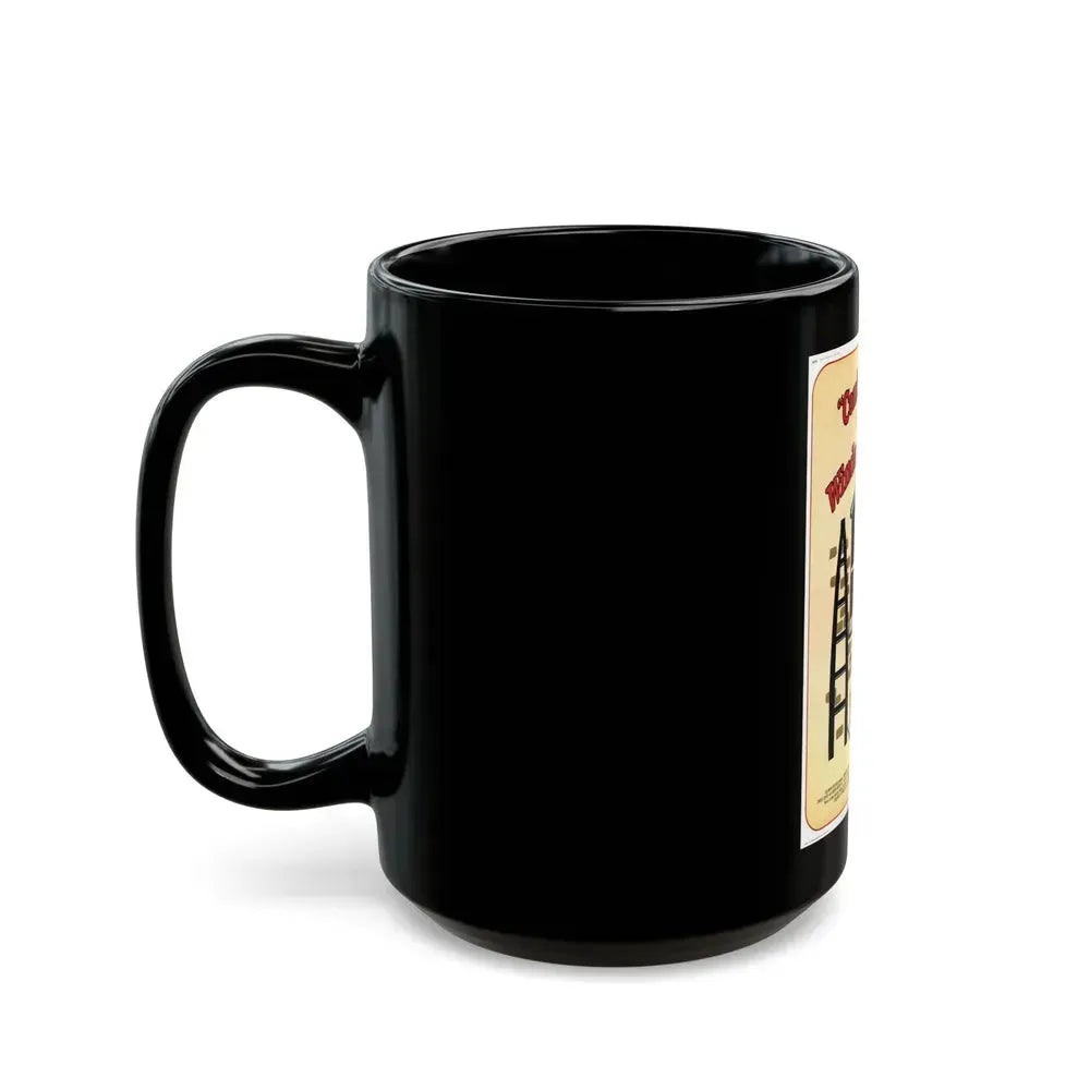 CONFESSIONS OF A WINDOW CLEANER 1974 Movie Poster - Black Coffee Mug - Go Mug Yourself