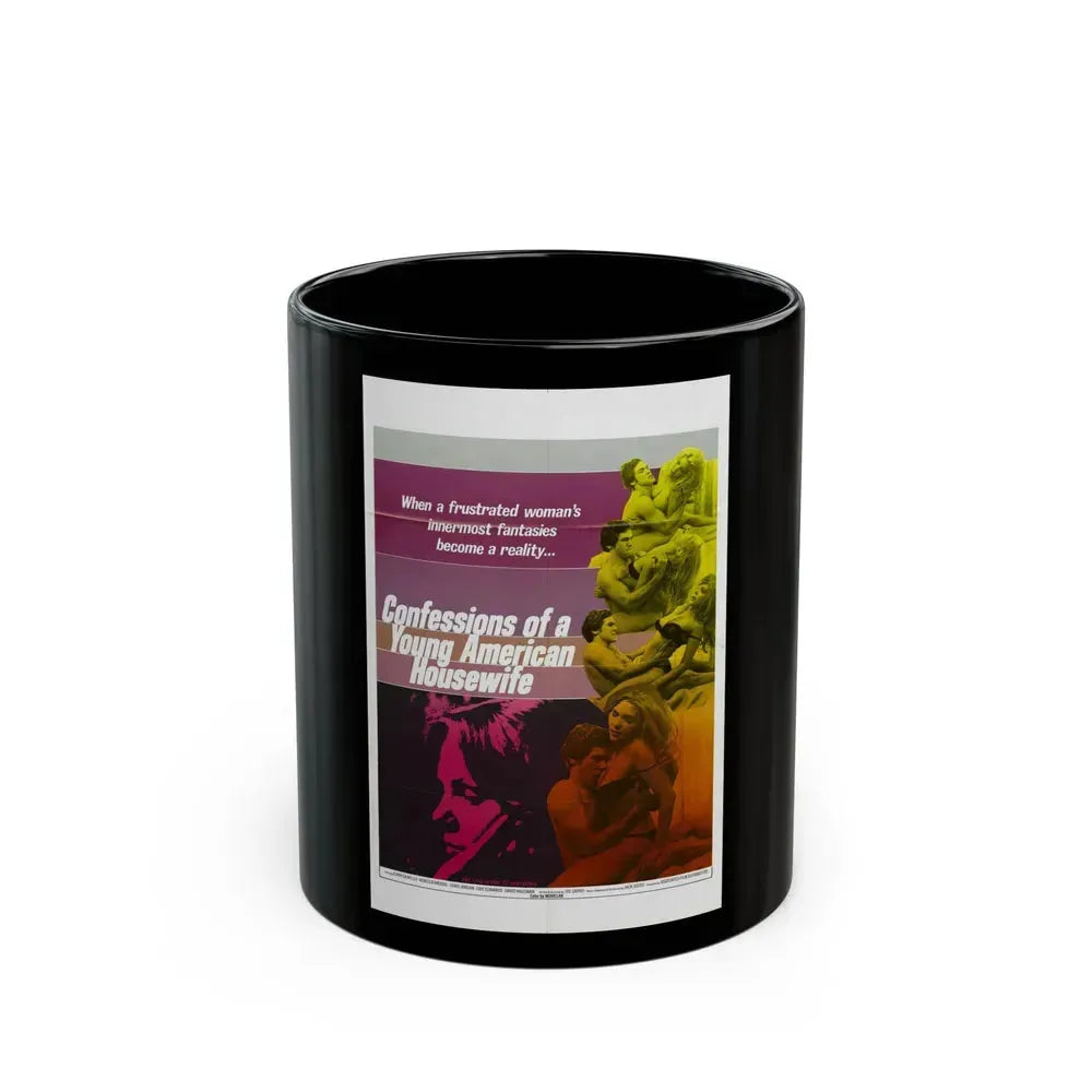 CONFESSIONS OF A YOUNG AMERICAN HOUSEWIFE 1974 Movie Poster - Black Coffee Mug 11oz - Go Mug Yourself