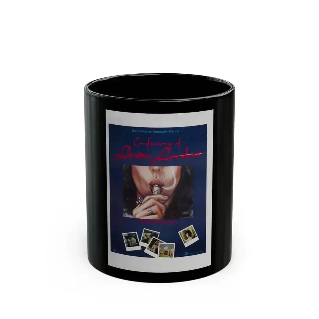 CONFESSIONS OF LINDA LOVELACE 1977 Movie Poster - Black Coffee Mug 11oz - Go Mug Yourself