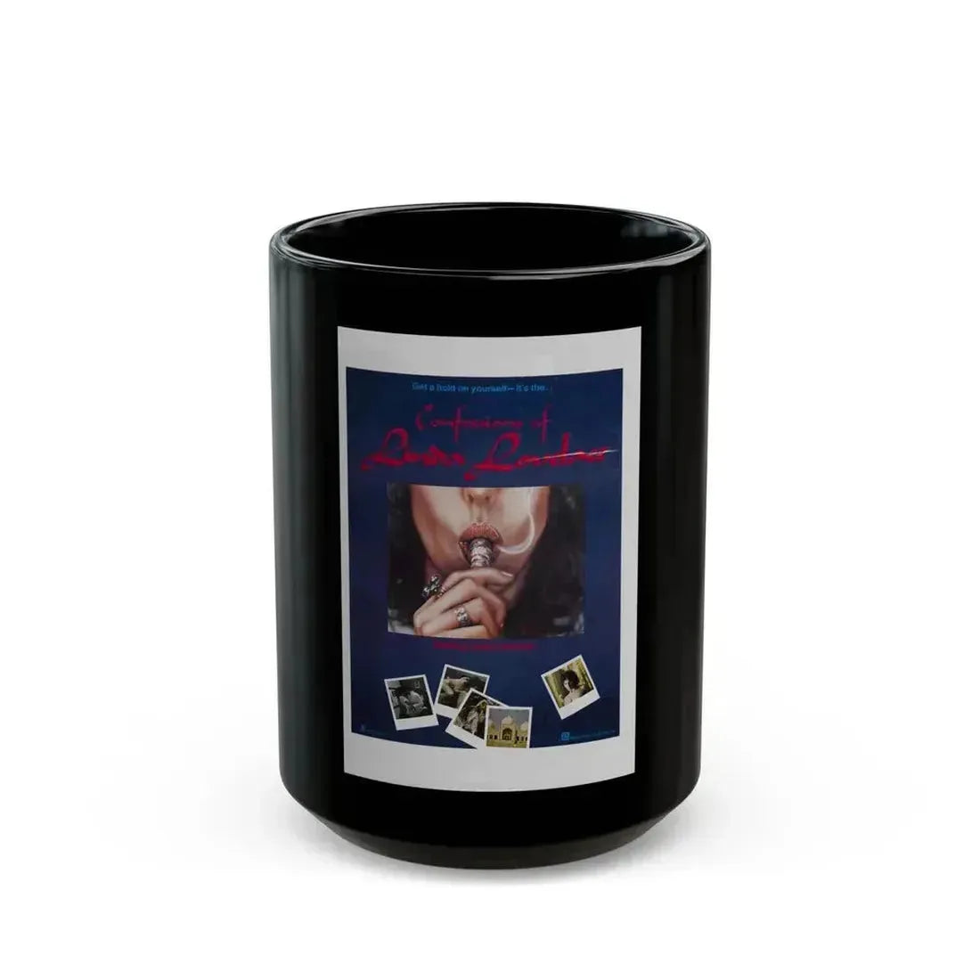 CONFESSIONS OF LINDA LOVELACE 1977 Movie Poster - Black Coffee Mug 15oz - Go Mug Yourself