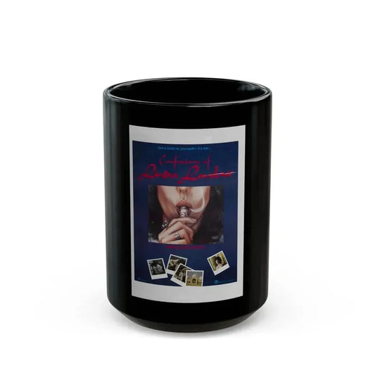 CONFESSIONS OF LINDA LOVELACE 1977 Movie Poster - Black Coffee Mug 15oz - Go Mug Yourself