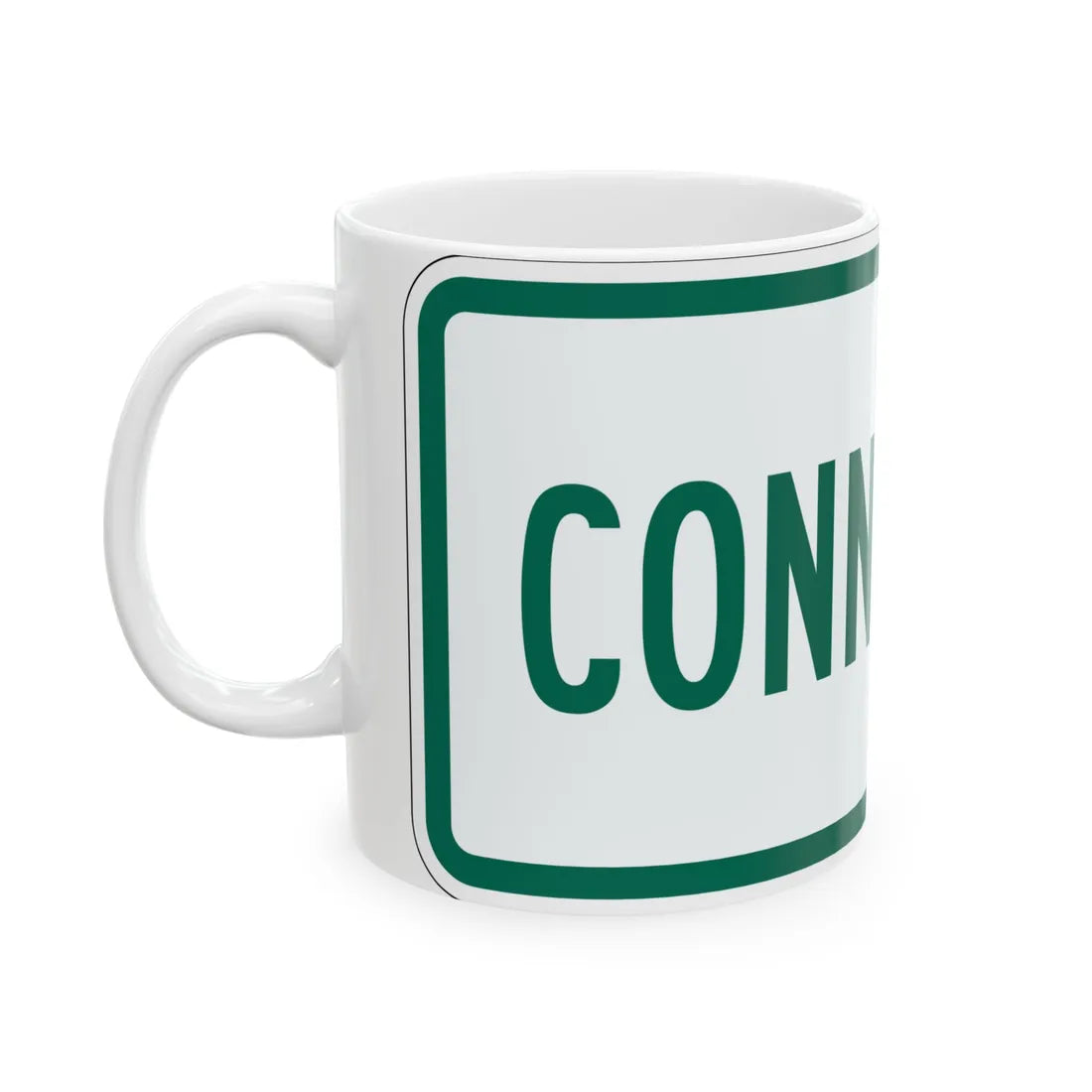 Connector plate Vermont (Vermont) (Road Sign) White Coffee Mug - Go Mug Yourself