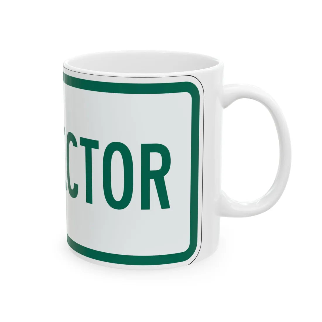 Connector plate Vermont (Vermont) (Road Sign) White Coffee Mug - Go Mug Yourself