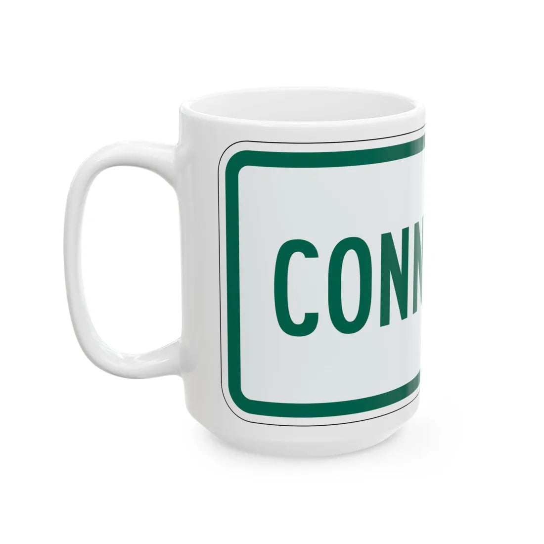 Connector plate Vermont (Vermont) (Road Sign) White Coffee Mug - Go Mug Yourself