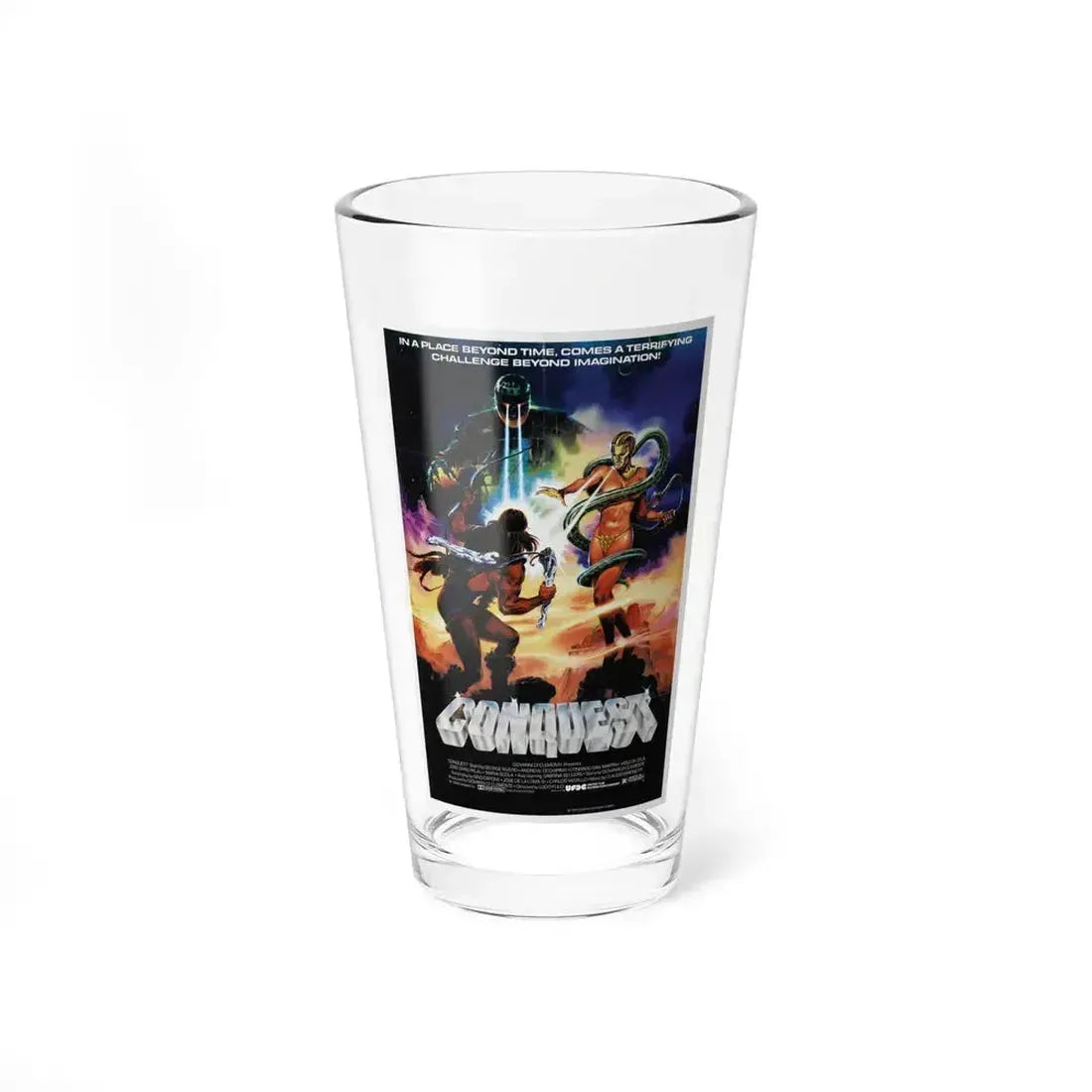 CONQUEST 1983 Movie Poster - Pint Glass 16oz 16oz - Go Mug Yourself