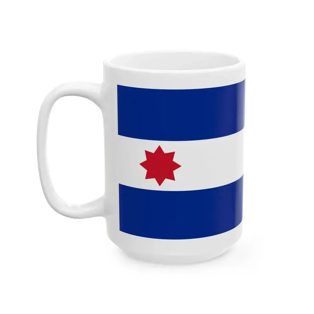 Conspiracy of La Mina de la Rosa Cuban Flag red 8 star variant (Cuba) White Coffee Mug - Go Mug Yourself
