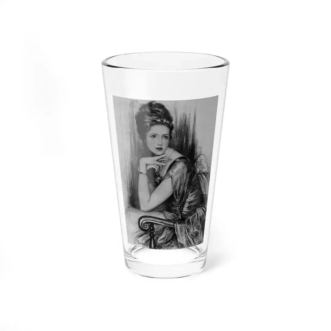 Constance - the Heroine of 'The Indian Drum', Metropolitan, March 1917 - Pint Glass 16oz 16oz - Go Mug Yourself