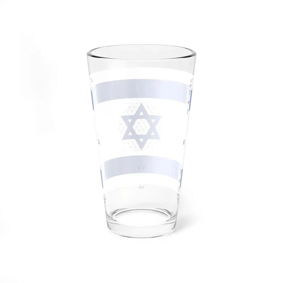 Construction sheet of Flag of Israel Equilateral Magen David (Israel) Pint Glass 16oz - Go Mug Yourself