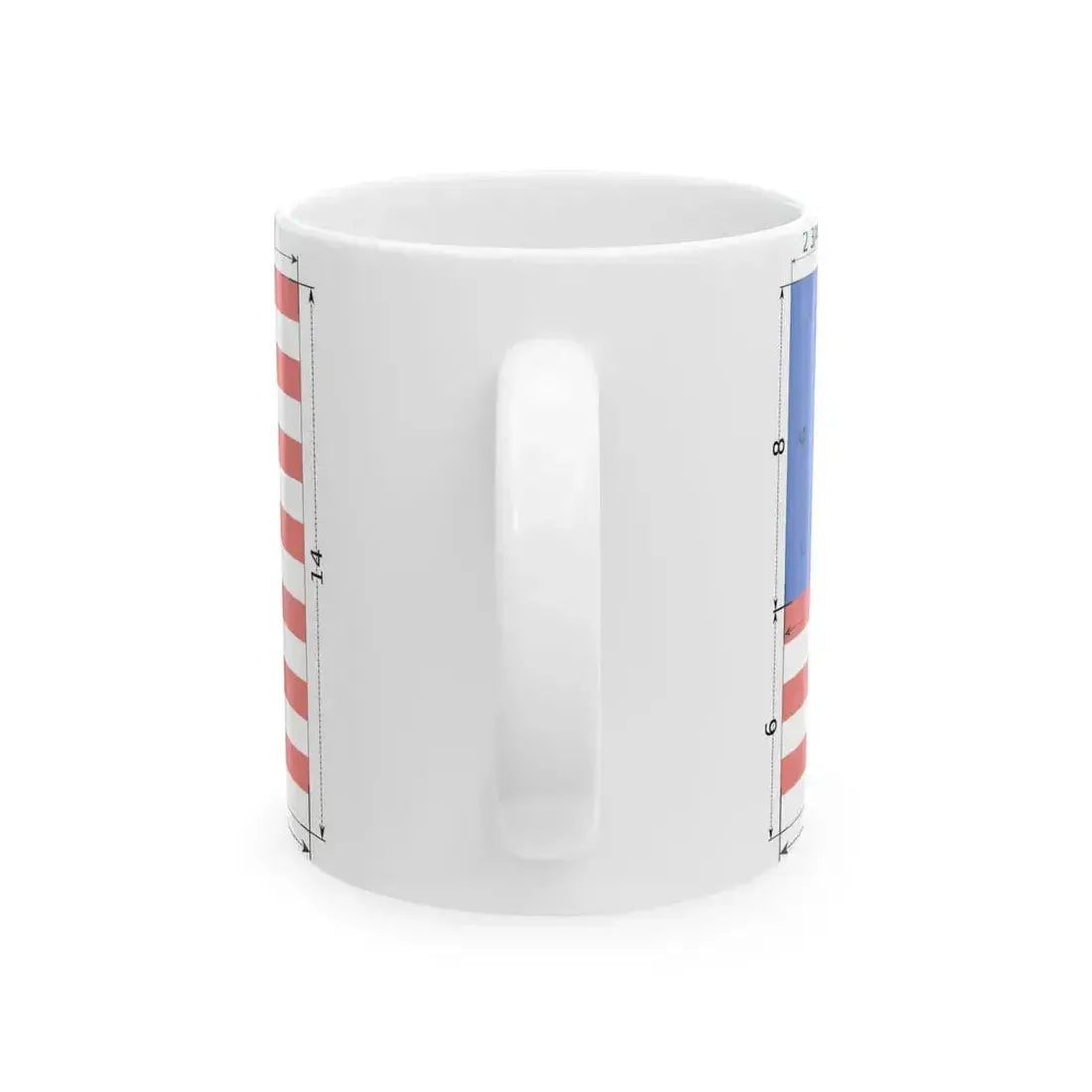 Construction sheet of Flag of Malaysia (Malaysia) White Coffee Mug - Go Mug Yourself