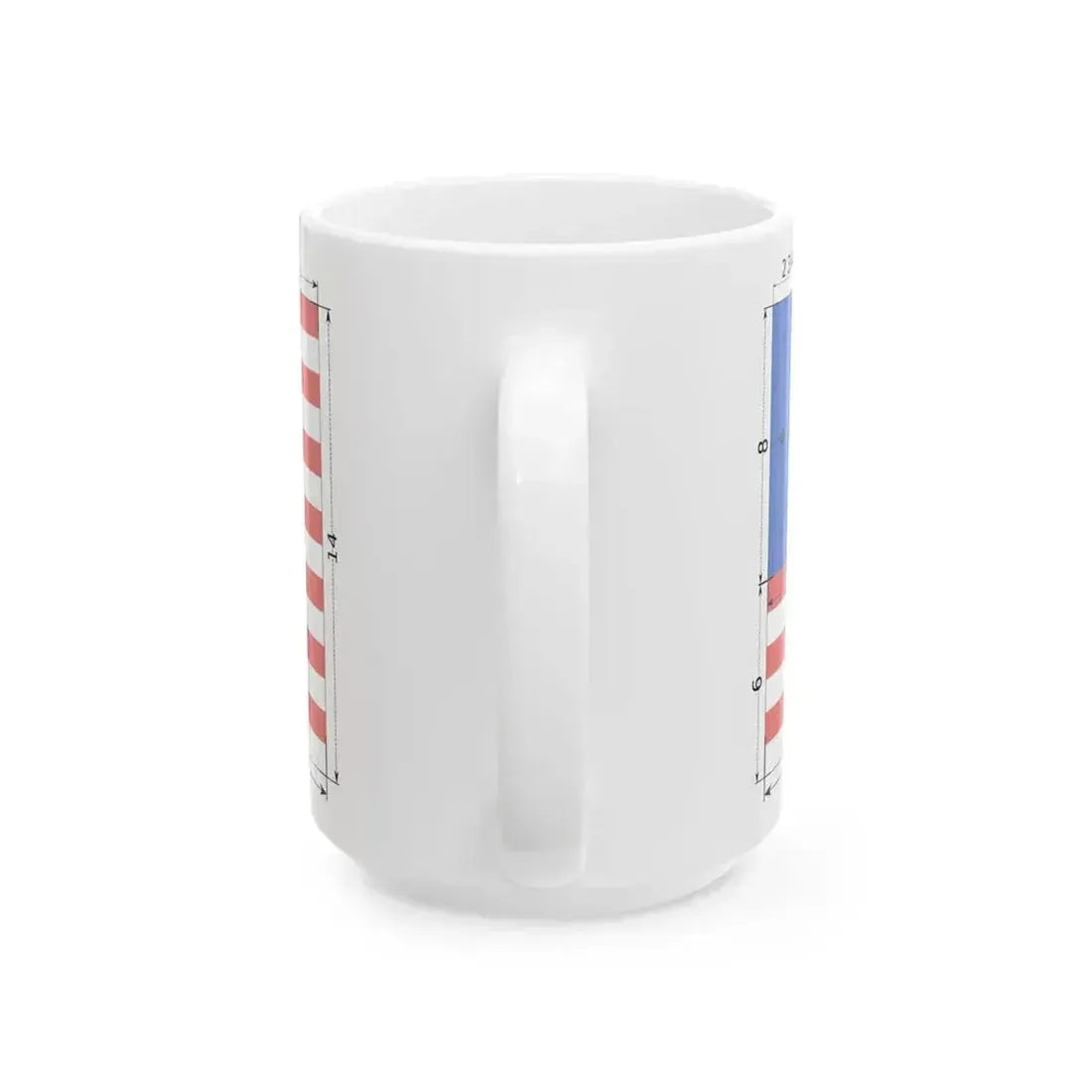 Construction sheet of Flag of Malaysia (Malaysia) White Coffee Mug - Go Mug Yourself
