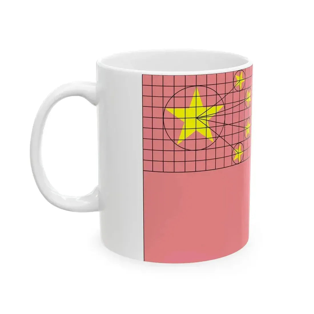 Construction sheet of Flag of the Peoples Republic of China (China) White Coffee Mug - Go Mug Yourself