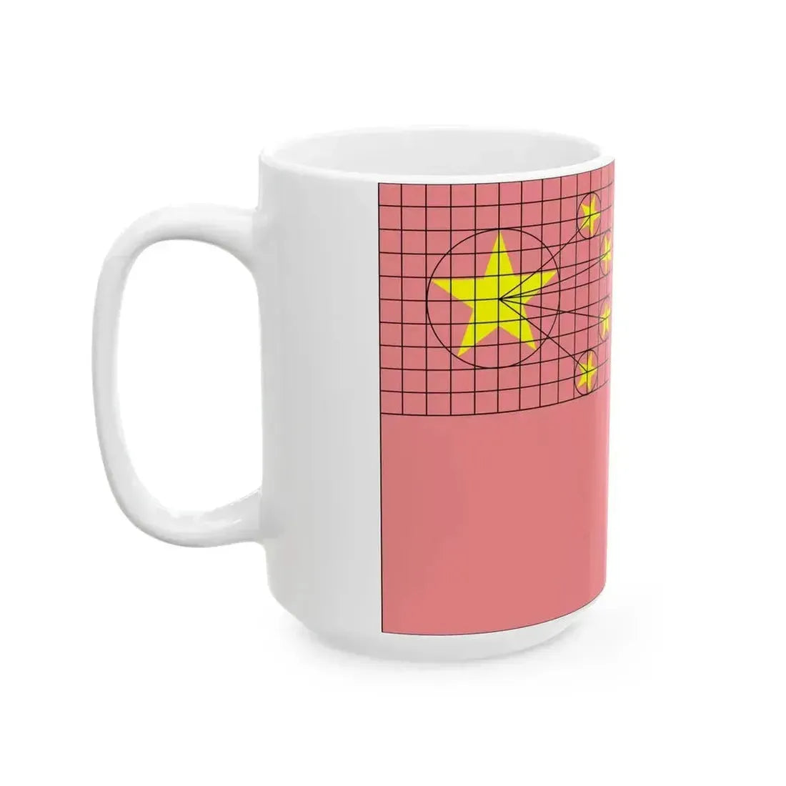 Construction sheet of Flag of the Peoples Republic of China (China) White Coffee Mug - Go Mug Yourself