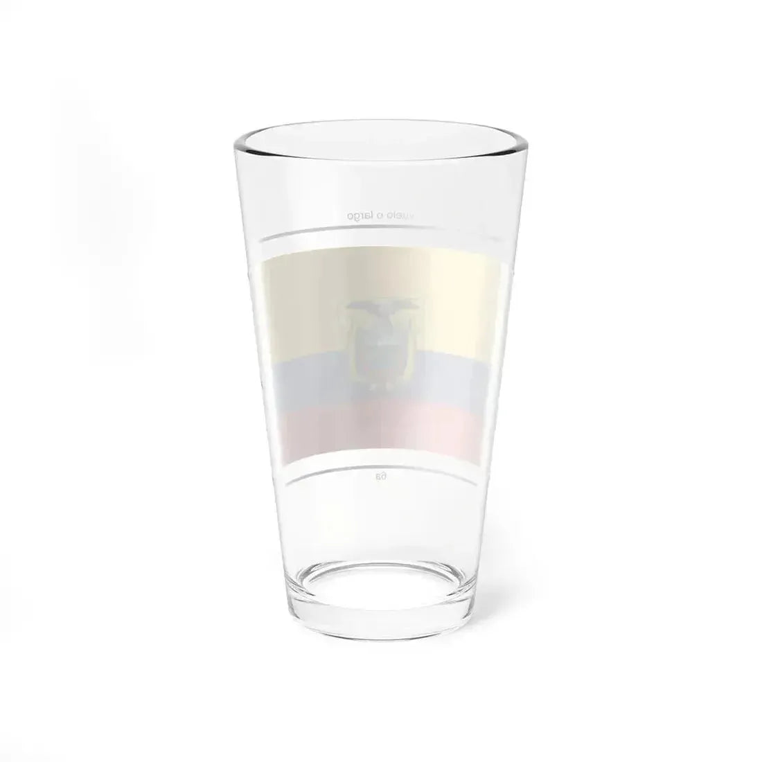 Construction sheet of the Ecuador flag es (Ecuador) Pint Glass 16oz - Go Mug Yourself
